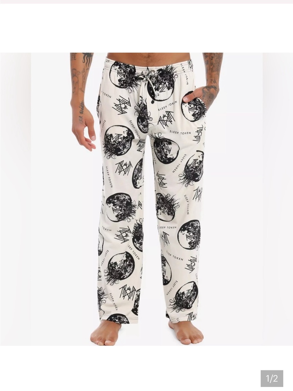 Unisex Sleep Token Back To Eden Pajama Pants Hot Topic small used cotton